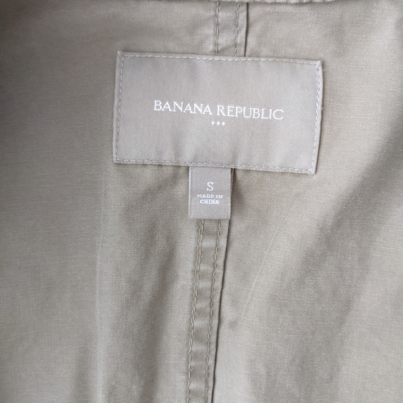Banana Republic Khaki Bomber Jacket - Sz. Small - Picture 4 of 9